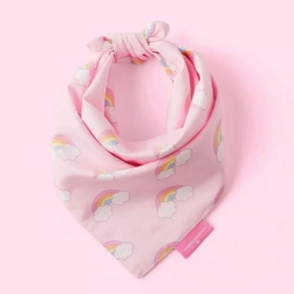 NWT Stoney Clover Lane x Target Reversible Rainbow/Gingham Dog Scarf Bandana